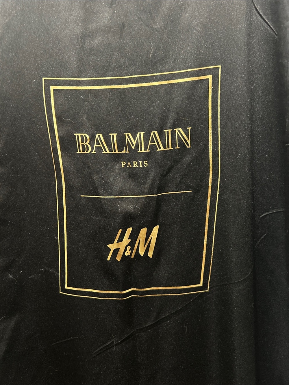 Balmain x H&M Black Suit Dress Garment Bag NEW RARE UNUSED NO TAG